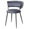 Стілець Onder Mebli Ava BK Сірий UC-901 Оксамит-1-thumb