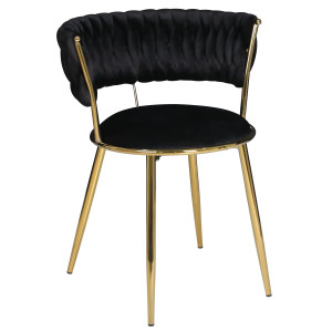 Стул Onder Mebli Ava GD Черный UC-904 Бархат