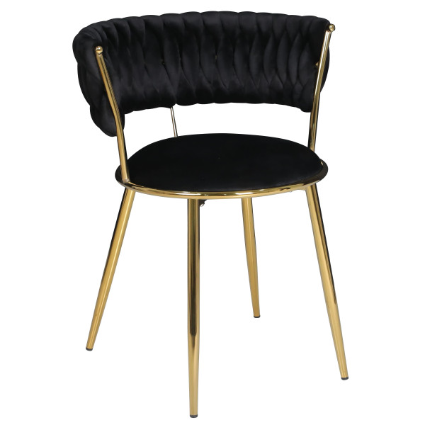 Стул Onder Mebli Ava GD Черный UC-904 Бархат-0
