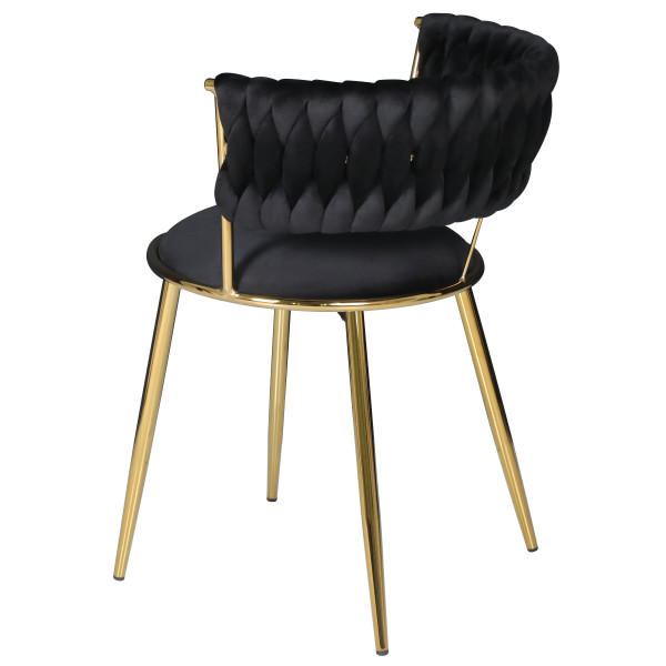 Стул Onder Mebli Ava GD Черный UC-904 Бархат-6