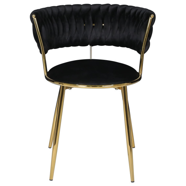 Стул Onder Mebli Ava GD Черный UC-904 Бархат-2