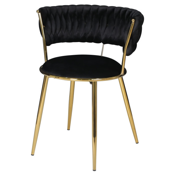 Стул Onder Mebli Ava GD Черный UC-904 Бархат-1