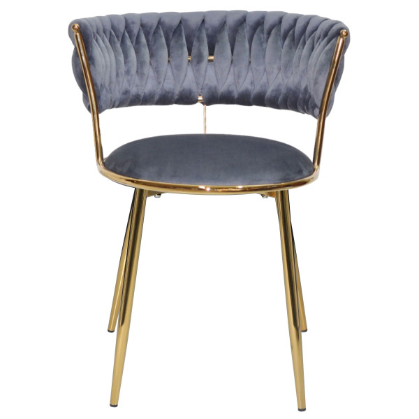 Стул Onder Mebli Ava GD Серый UC-901 Бархат-2