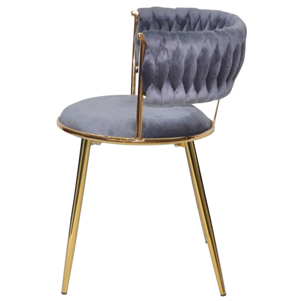 Стул Onder Mebli Ava GD Серый UC-901 Бархат-4