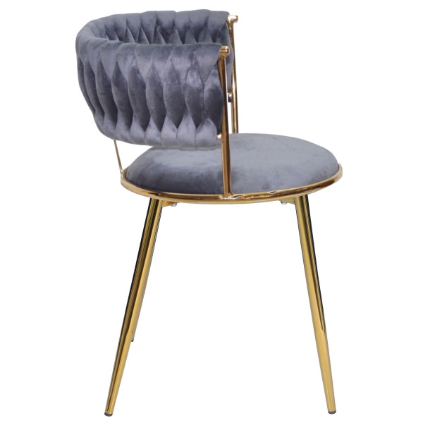 Стул Onder Mebli Ava GD Серый UC-901 Бархат-3