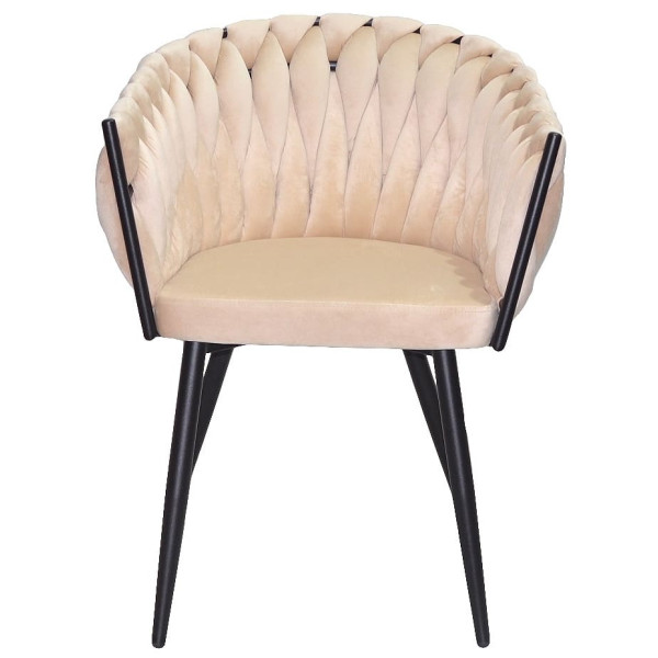 Стул Onder Mebli LOLA BK Бежевый UC-902 Бархат-1