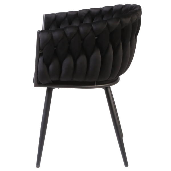 Стілець Onder Mebli LOLA BK Чорний UC-904 Оксамит-3