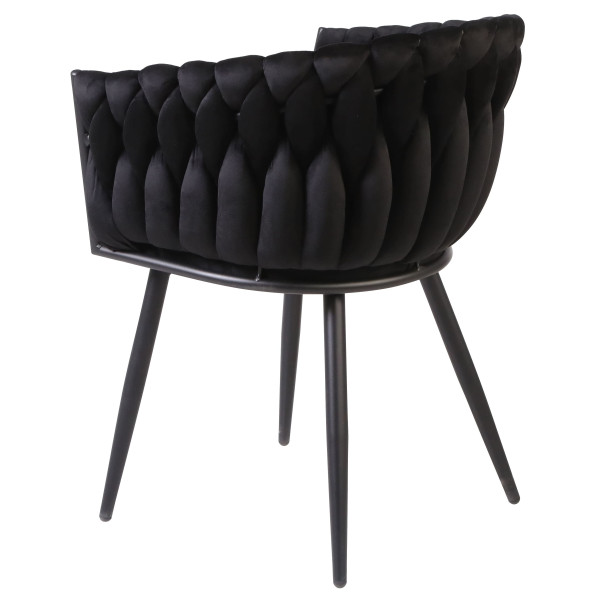 Стілець Onder Mebli LOLA BK Чорний UC-904 Оксамит-4
