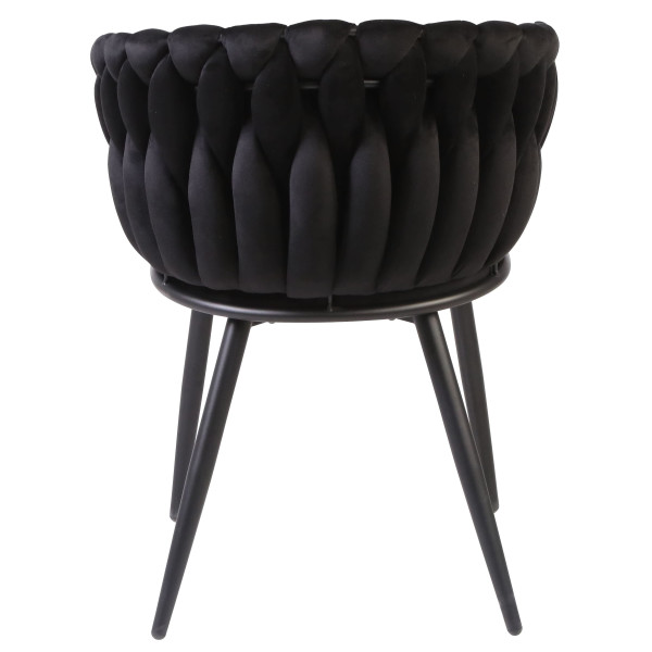 Стілець Onder Mebli LOLA BK Чорний UC-904 Оксамит-5