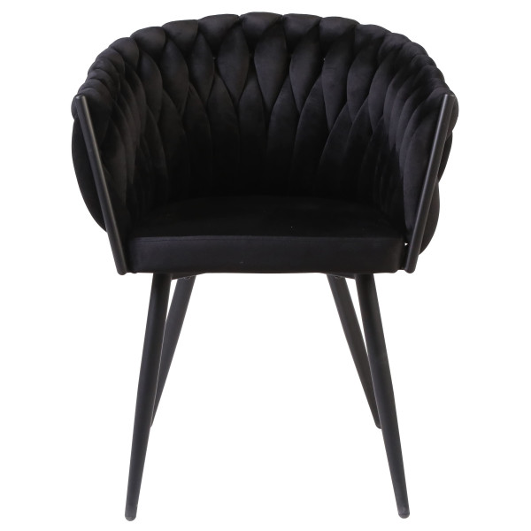 Стілець Onder Mebli LOLA BK Чорний UC-904 Оксамит-2
