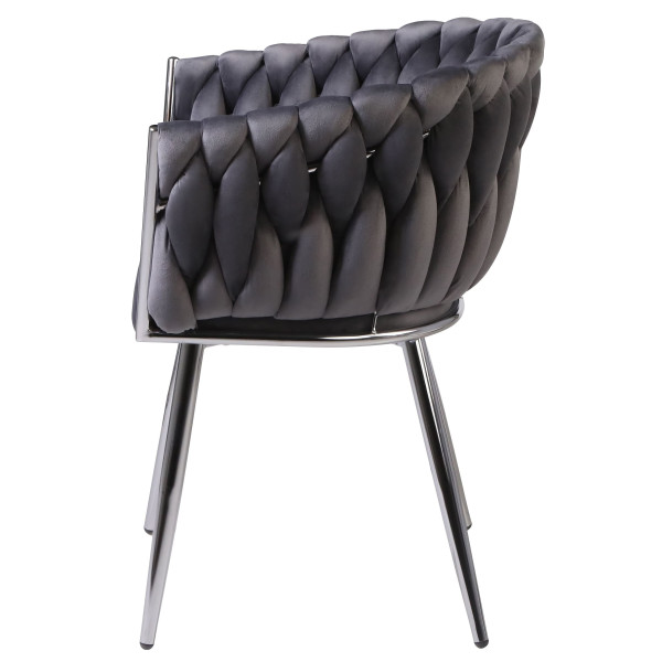 Стілець Onder Mebli LOLA CH Сірий UC-901 Оксамит-3