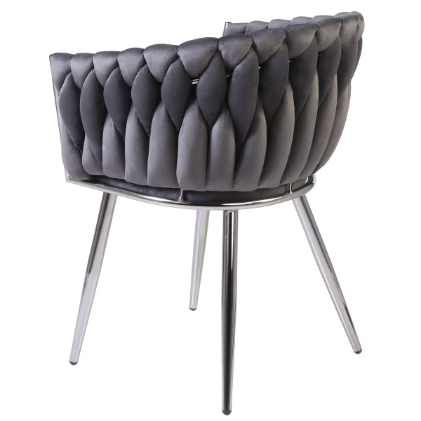 Стілець Onder Mebli LOLA CH Сірий UC-901 Оксамит-4