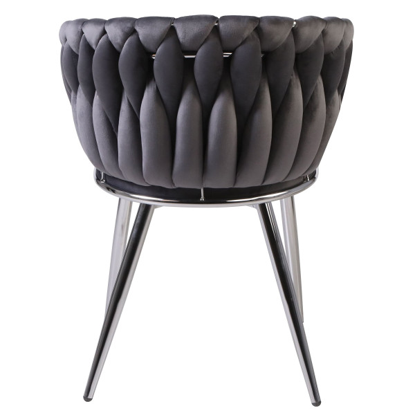 Стілець Onder Mebli LOLA CH Сірий UC-901 Оксамит-5