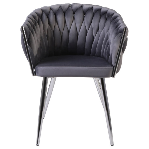 Стілець Onder Mebli LOLA CH Сірий UC-901 Оксамит-2