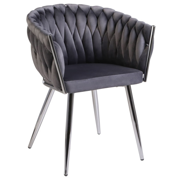 Стілець Onder Mebli LOLA CH Сірий UC-901 Оксамит-0