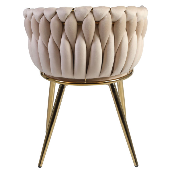 Стул Onder Mebli LOLA GD Бежевый UC-902 Бархат-5