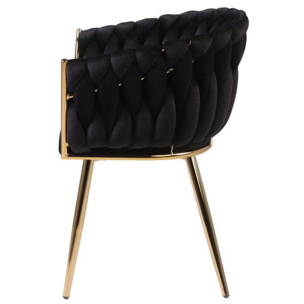 Стілець Onder Mebli LOLA GD Чорний UC-904 Оксамит-3