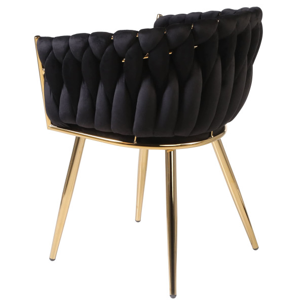 Стілець Onder Mebli LOLA GD Чорний UC-904 Оксамит-4