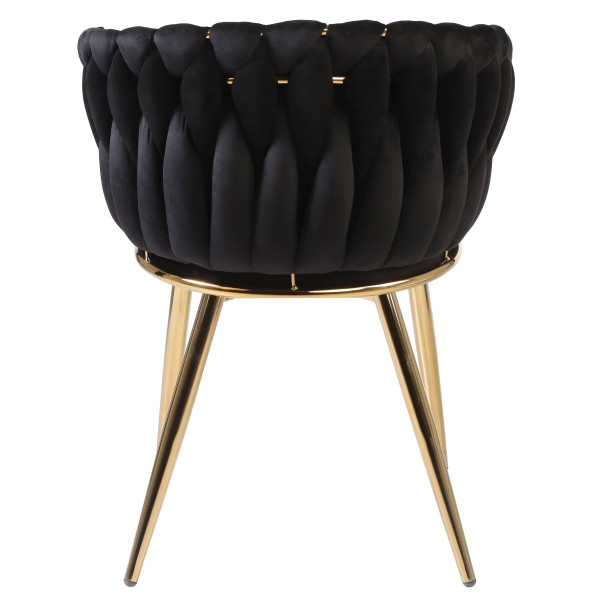 Стілець Onder Mebli LOLA GD Чорний UC-904 Оксамит-5