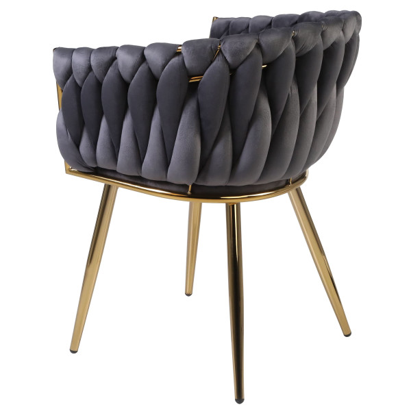 Стул Onder Mebli LOLA GD Серый UC-901 Бархат-4