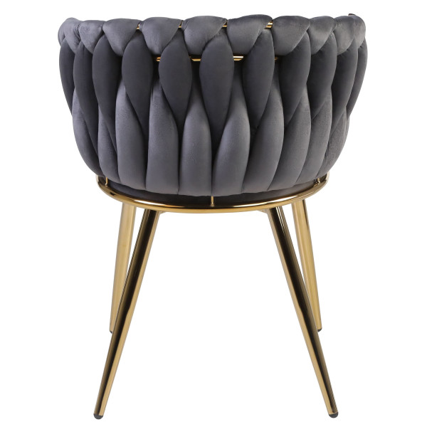 Стул Onder Mebli LOLA GD Серый UC-901 Бархат-5