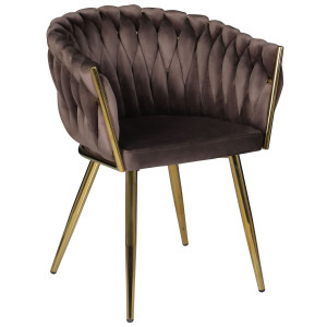 Стул Onder Mebli LOLA GD Шоколад UC-908 Бархат