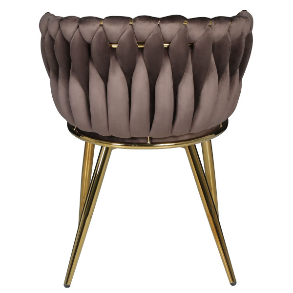 Стул Onder Mebli LOLA GD Шоколад UC-908 Бархат-7