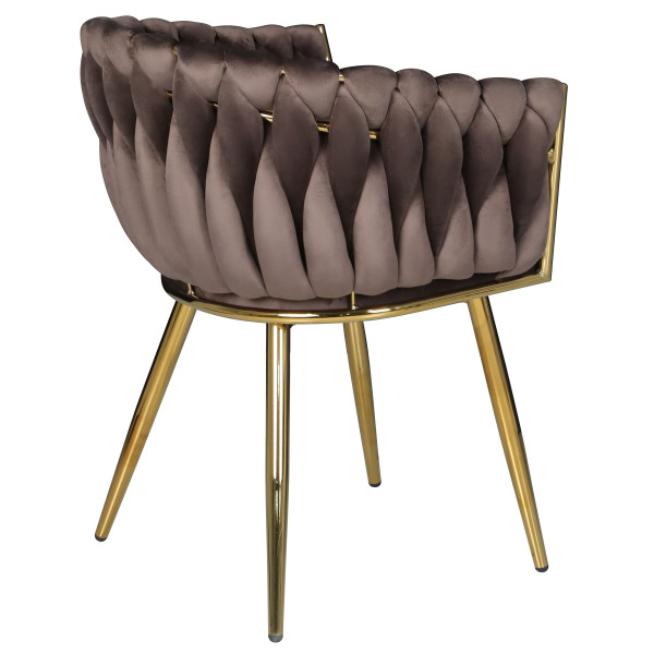 Стул Onder Mebli LOLA GD Шоколад UC-908 Бархат-5