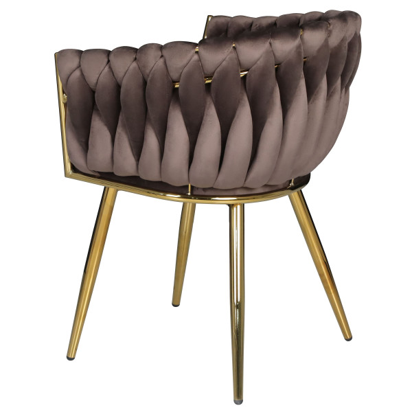 Стул Onder Mebli LOLA GD Шоколад UC-908 Бархат-6