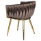 Стул Onder Mebli LOLA GD Шоколад UC-908 Бархат-6-thumb
