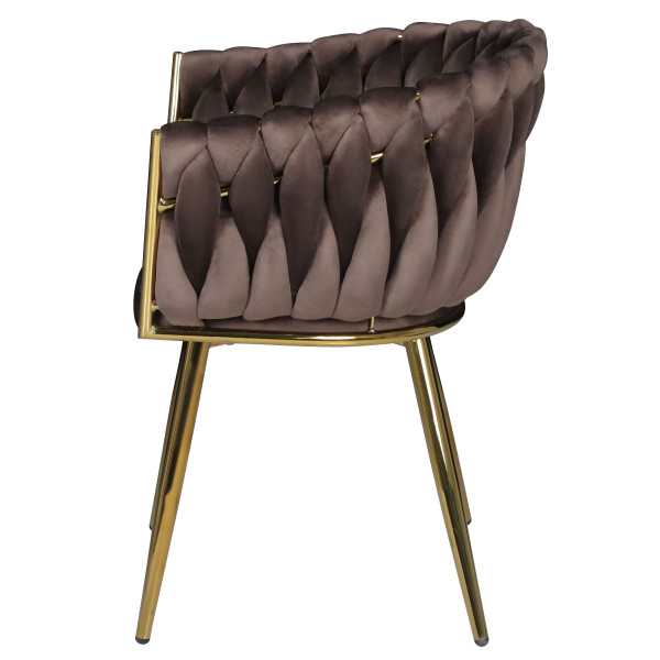 Стул Onder Mebli LOLA GD Шоколад UC-908 Бархат-4