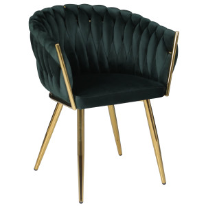 Стул Onder Mebli LOLA GD Зеленый UC-905 Бархат