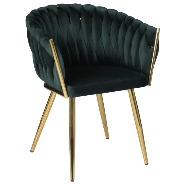 Стул Onder Mebli LOLA GD Зеленый UC-905 Бархат-0