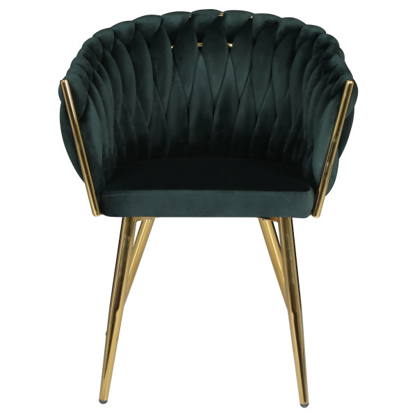 Стул Onder Mebli LOLA GD Зеленый UC-905 Бархат-2