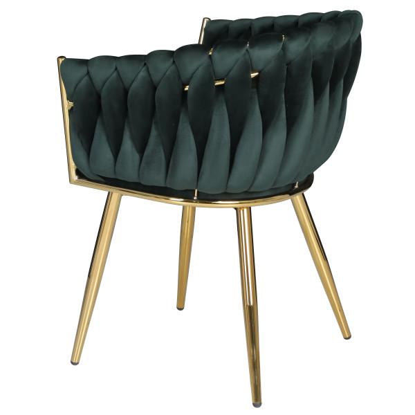 Стул Onder Mebli LOLA GD Зеленый UC-905 Бархат-6
