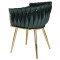 Стул Onder Mebli LOLA GD Зеленый UC-905 Бархат-6-thumb