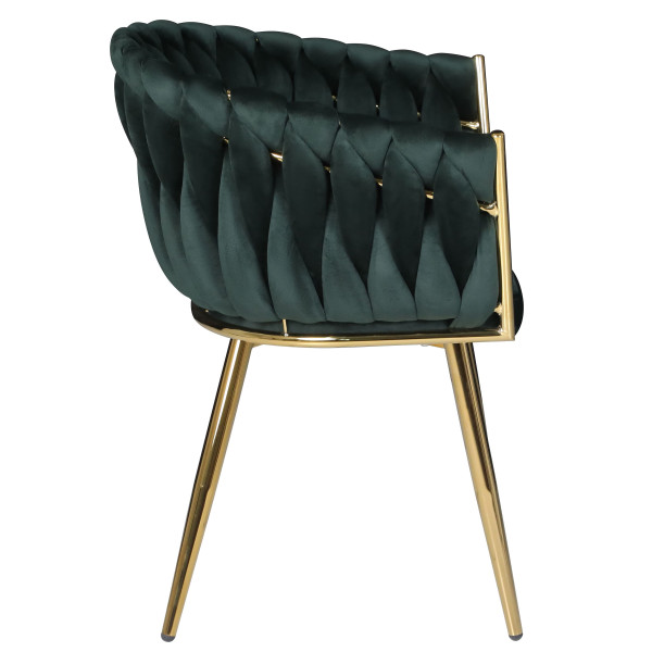 Стул Onder Mebli LOLA GD Зеленый UC-905 Бархат-3