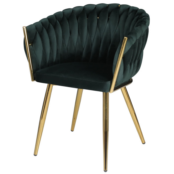 Стул Onder Mebli LOLA GD Зеленый UC-905 Бархат-1