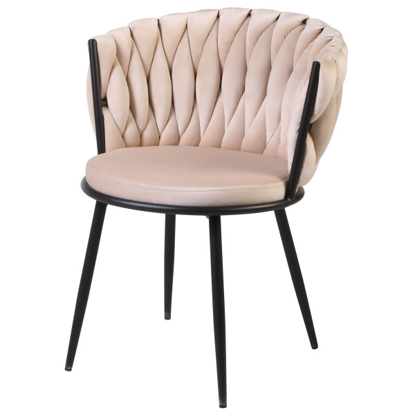 Стул Onder Mebli MILA BK Бежевый UC-902 Бархат-1
