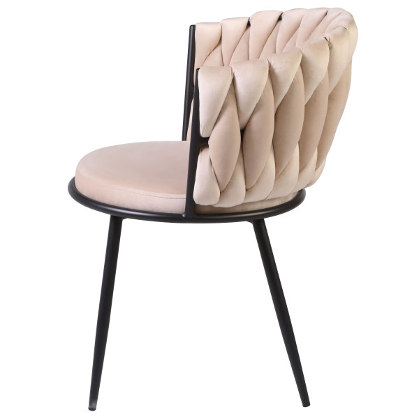 Стул Onder Mebli MILA BK Бежевый UC-902 Бархат-3