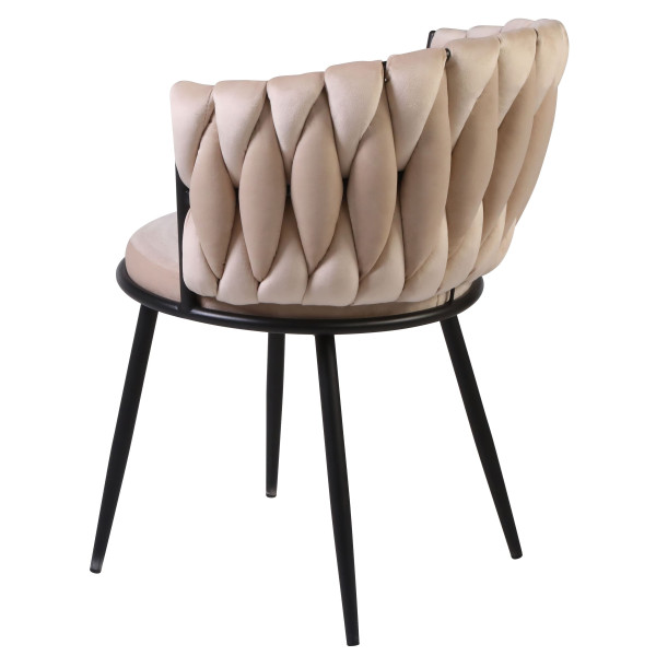 Стул Onder Mebli MILA BK Бежевый UC-902 Бархат-4