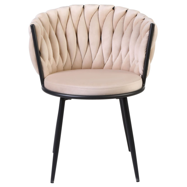 Стул Onder Mebli MILA BK Бежевый UC-902 Бархат-2