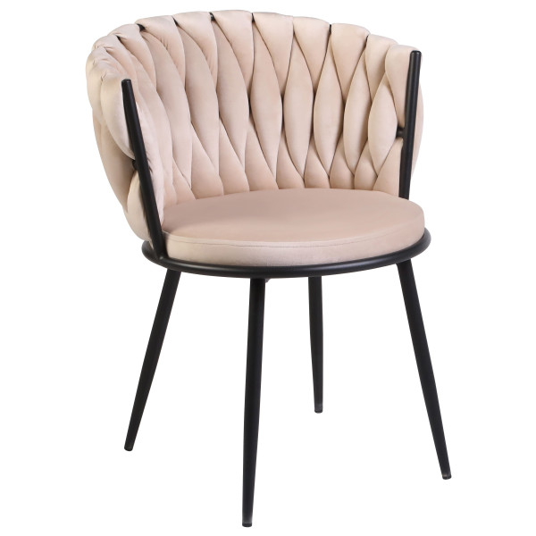 Стул Onder Mebli MILA BK Бежевый UC-902 Бархат-0