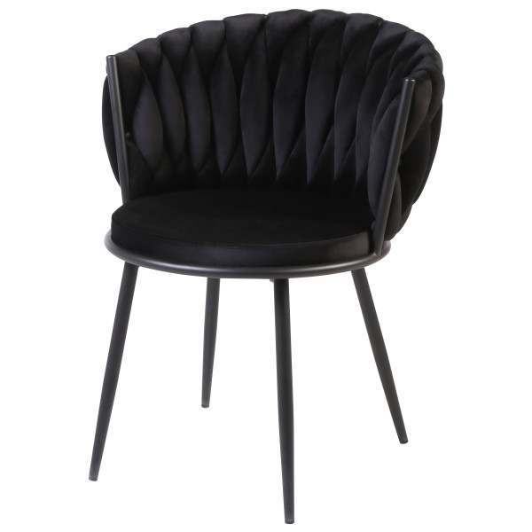 Стілець Onder Mebli MILA BK Чорний UC-904 Оксамит-1