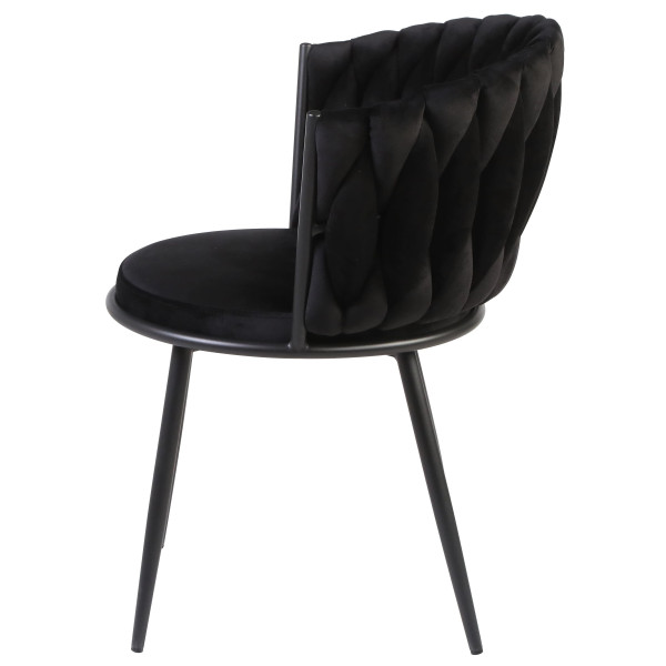 Стілець Onder Mebli MILA BK Чорний UC-904 Оксамит-3