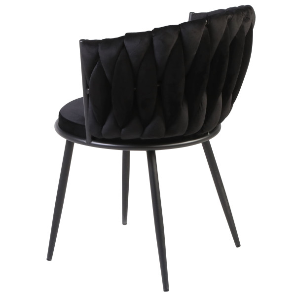 Стілець Onder Mebli MILA BK Чорний UC-904 Оксамит-4