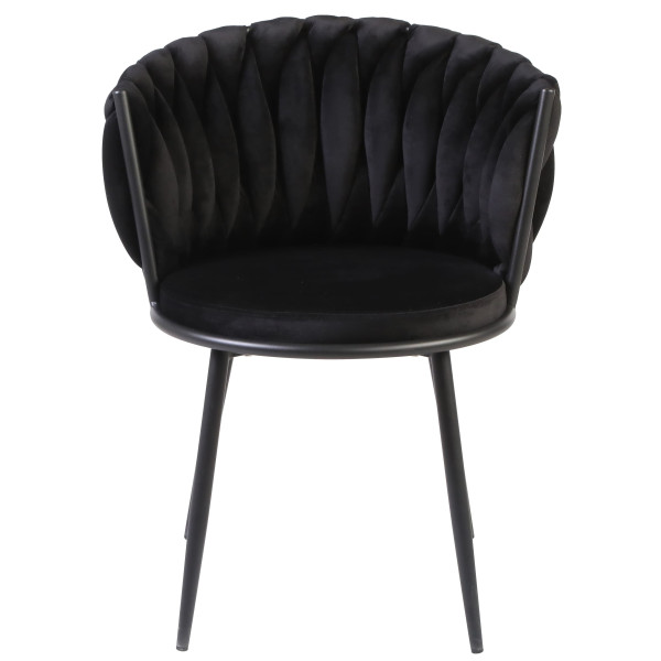 Стілець Onder Mebli MILA BK Чорний UC-904 Оксамит-2