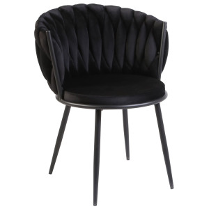 Стілець Onder Mebli MILA BK Чорний UC-904 Оксамит