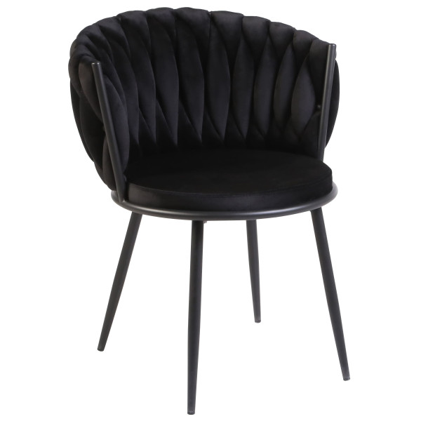 Стілець Onder Mebli MILA BK Чорний UC-904 Оксамит-0