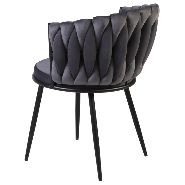 Стілець Onder Mebli MILA BK Сірий UC-901 Оксамит-4